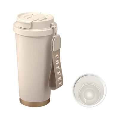 Kamiizumi Tumbler with with Direct Dairy Stainless Keeps Cold or Coffee Easy To Stylish Straw, Ceramic, Lid, Portable, Carbonated, 530ml, Drink, Safe,