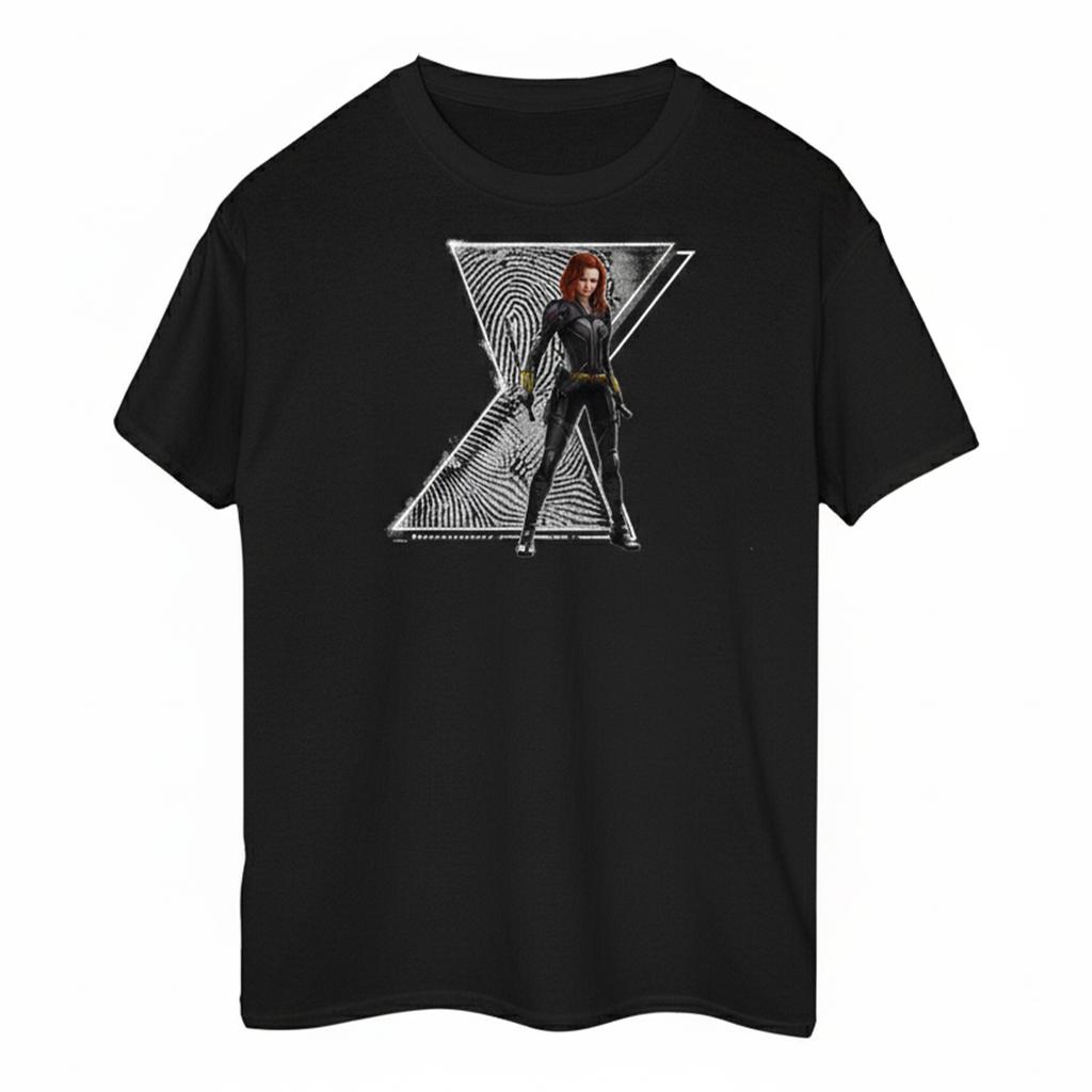 Black Widow Girls Natasha Logo Cotton T-Shirt