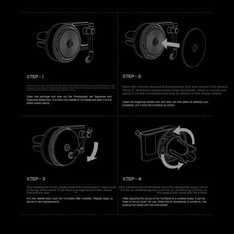 Car Aromatherapy Record Player Perfume Sheet Air Conditioner Out of The Trend Car Classic Fragrance Phonograph Album Cover