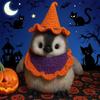 Halloween Penguin Doll 10" Penguin Plush Doll Toy with Knitted Witch Hat Small Stuffed Animal Desktop Decoration Gifts for Kids Boys Girls