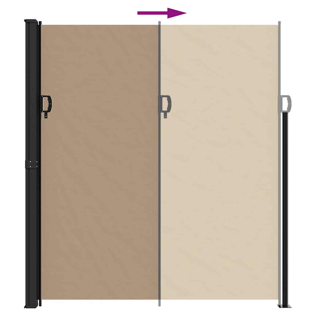 Retractable Side Awning Taupe 220x300 cm