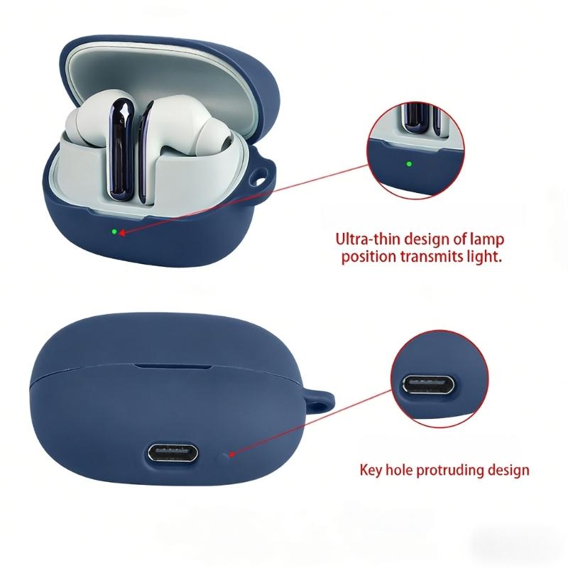 Silicone Case Cover for Roseselsa Opal Earbuds Case Secure Grip Easy Access Scratches Resistant Housing Skin