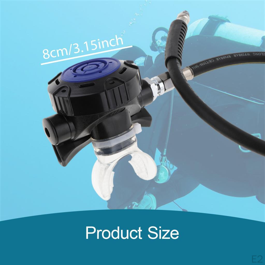 2ND Stage Diving Regulator with Transparent Mouthpiece Breathing Tube Breath Adjuster Snorkel