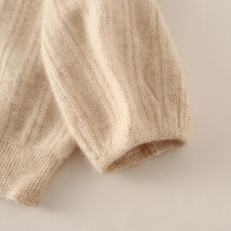 Women's Cashmere Sweater Qinghe Cashmere 30% Cashmere 30% Mink 30% Wool 10% Nylon Women's Autumn and Winter Thick Cashmere Pullover Soft and Warm