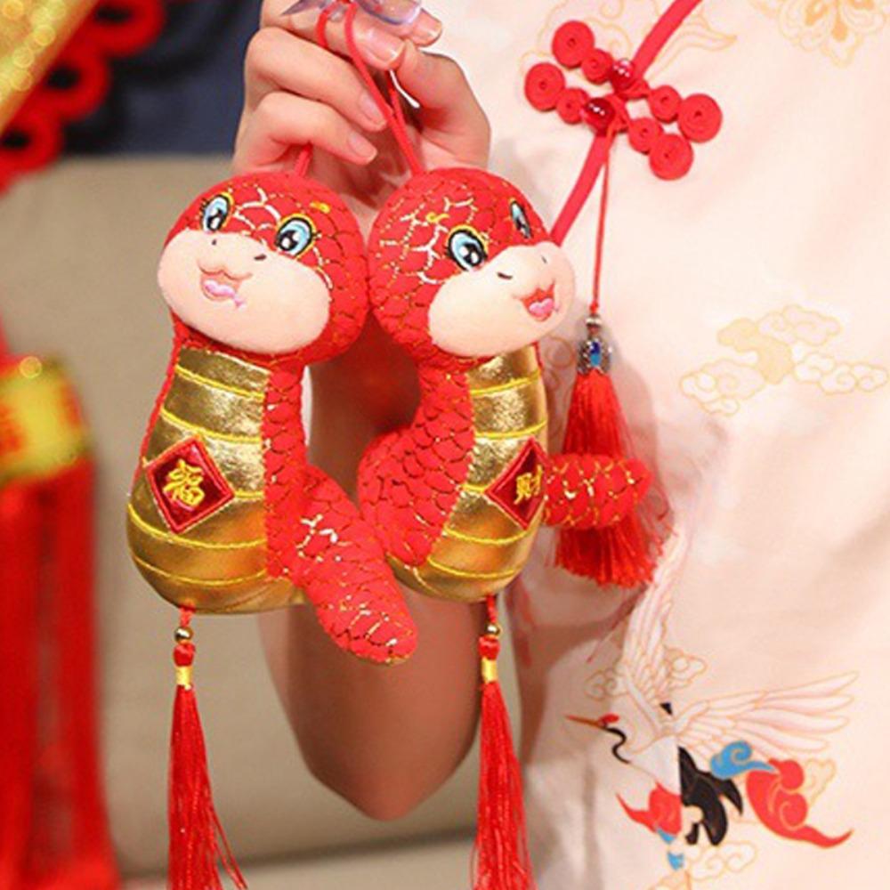 

Good Luck Wealth Snake Year Mascot Toy Happy New Year Lucky Snake Doll Plushies Children 12cm-style 4