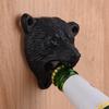 1Pc Cast Iron Bear Shape Wall Mounted Beer Soda Glass Bottle Cap Opener Kitchen Bar Tools Hot