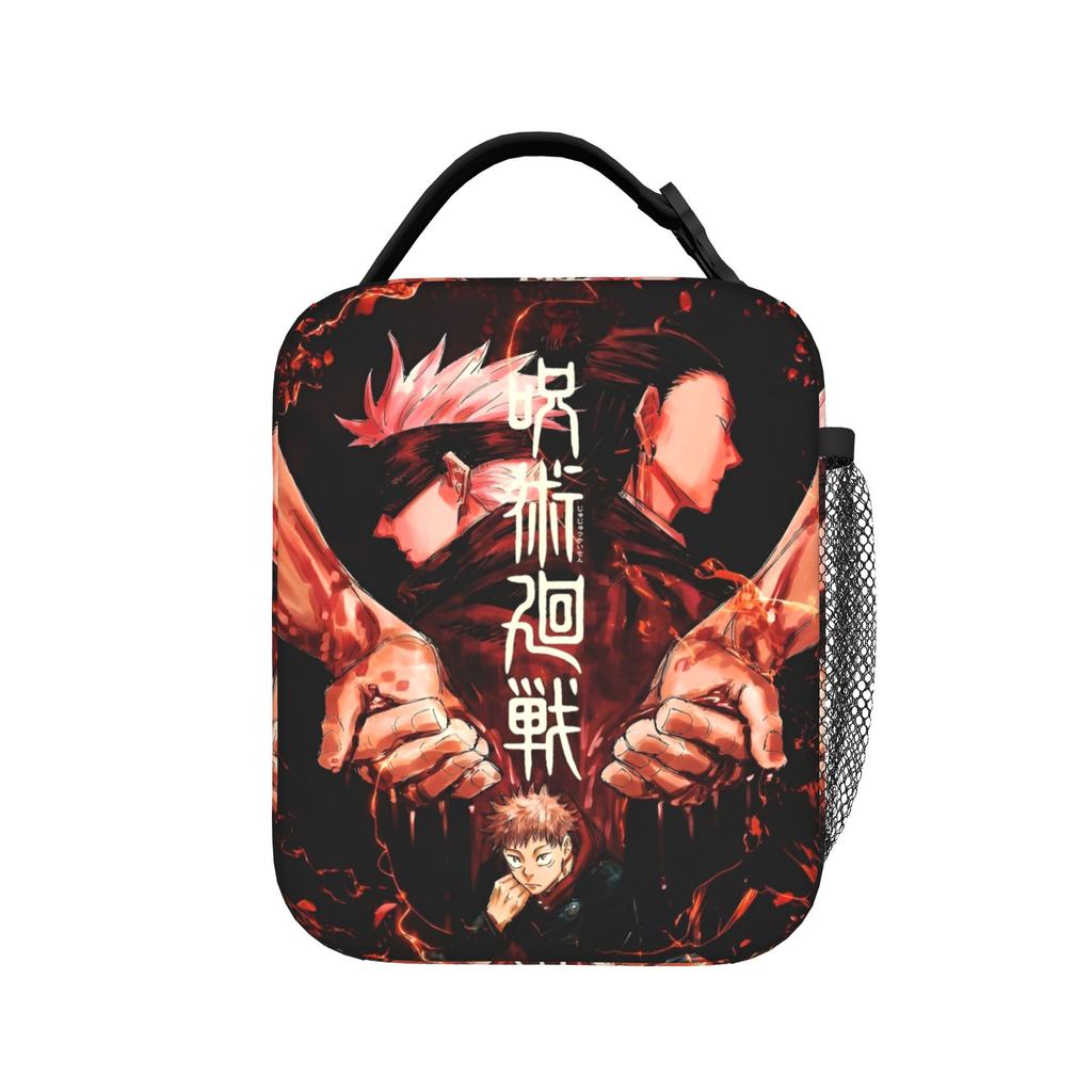 Choso Anime Manga Insulated Lunch Bag Portable Jujutsus Kaisens Anime Meal Container Thermal Bag Lunch Box Tote Men Women