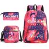 Genshinimpact Yuanshen School Bag Three-Piece Pencil Case Shoulder Bag Backpack