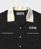 Discuss Athletic Half Sleeve Bowling Shirt Black