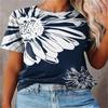 Women's 3D T-shirt with Digital Printing Round Neck Loose Short Sleeved T-shirt