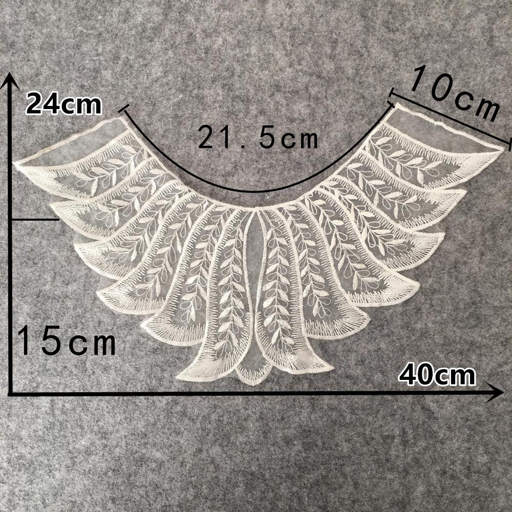 Embroidery Lace Collar Organza Applique Diy Decorative Sewing Neckline Fabric Wedding Dress Accessories Craft Supplies