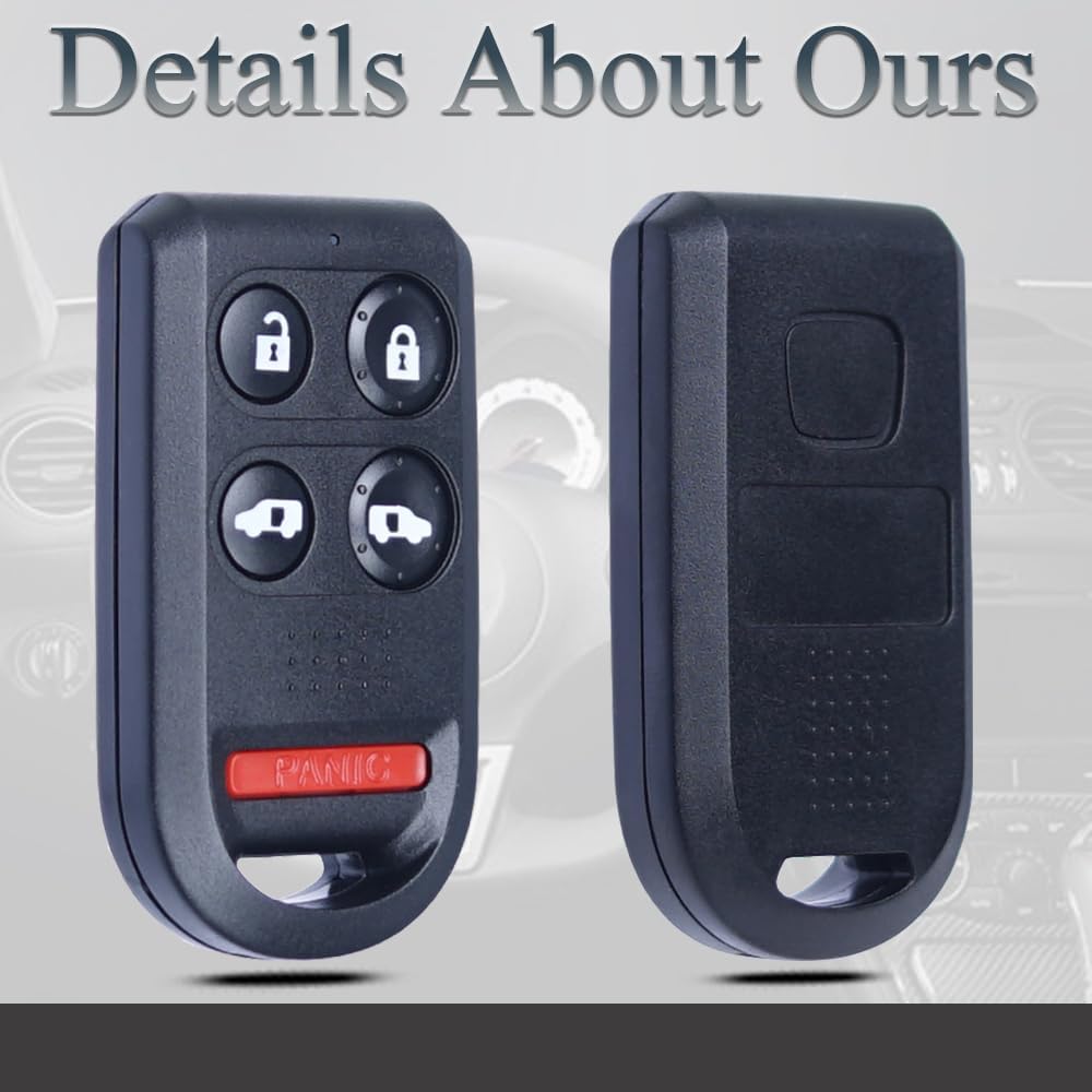 Key Fob Keyless Entry Fits for Honda Odyssey 2005-2010 Remote Control Replacement FCC ID:OUCG8D-399H-A P/N:72147-SHJ-A21 5 Buttons
