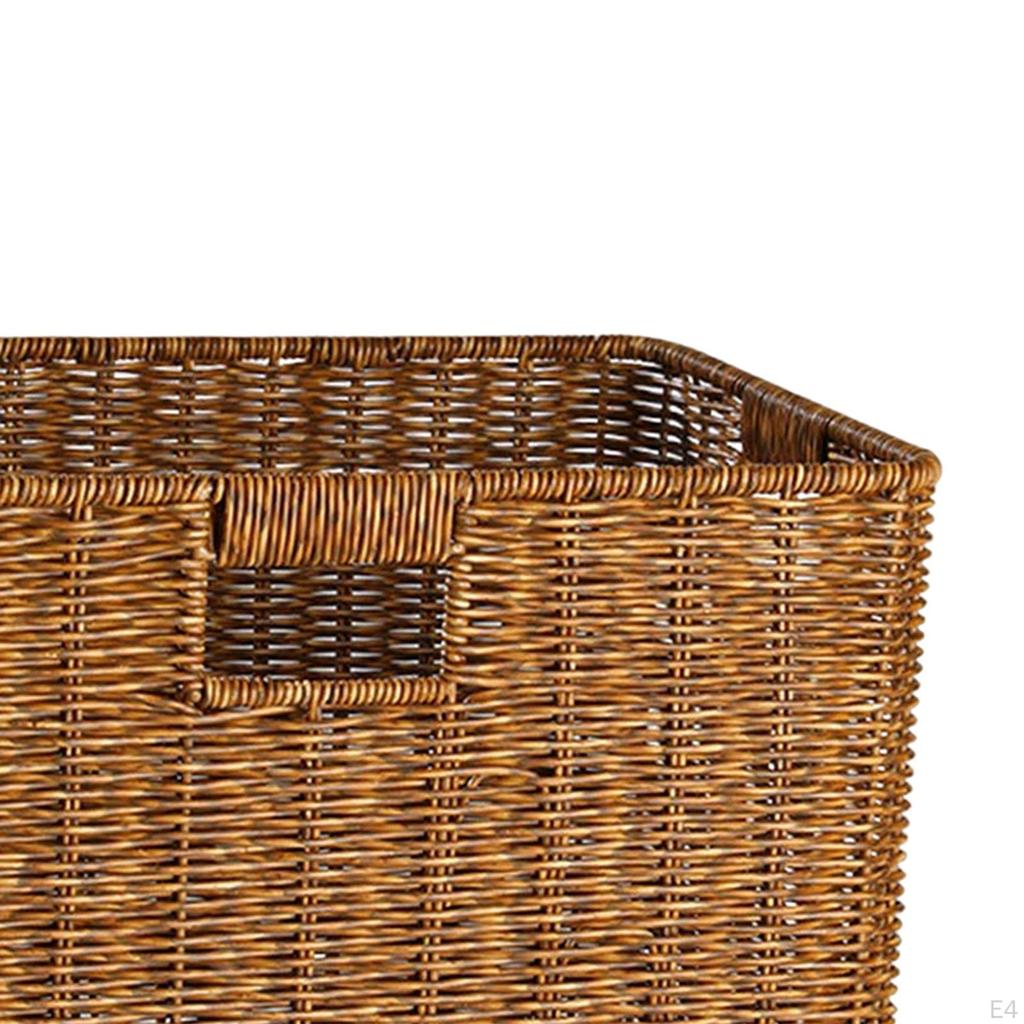 Hand Basket Built in Handles PP Material Organizing for Living Room, Outdoors