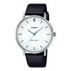 Quartz Men's Watch MTP-VT04L-7E White X Black Leather Band