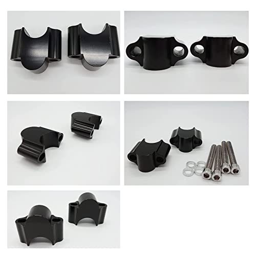 Motorcycle Handle Post Height 3cm Handle Up Spacer Standard Bar Universal Set of 2 (Black 28mm)