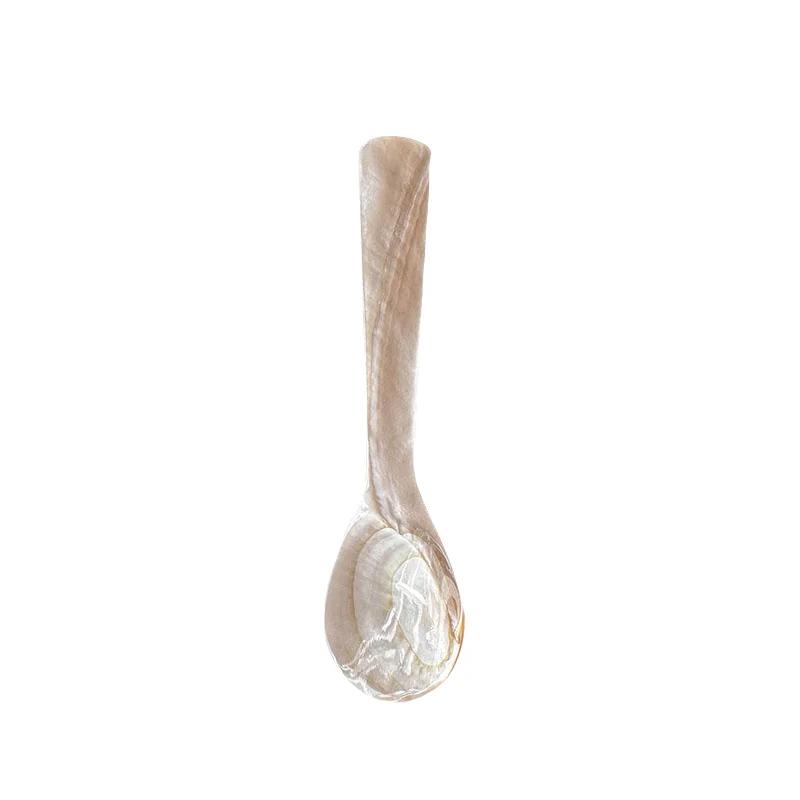 

1PC Excellent Coffee Caviar Dessert Ice Cream Spoons Natural Shell Spoon Tableware Restaurant Serving Spoon Kitchen Accessories