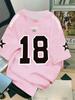 Street Fashion Men's Summer 18 Digit Print Comfortable Breathable Round Neck T-shirt Outdoor High Street Top
