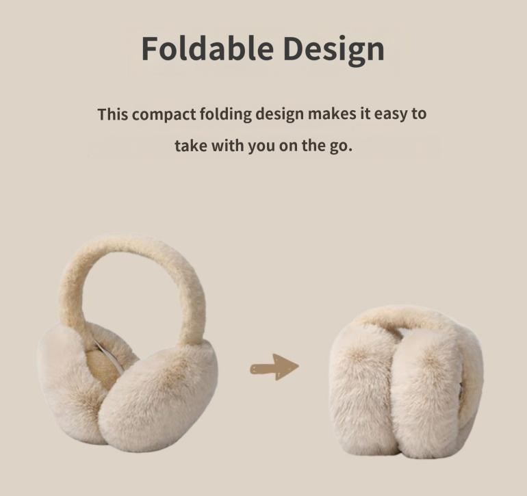 Cache-oreilles d'hiver moelleux – Cache-oreilles pliables en fausse fourrure, 5 couleurs, de Corée