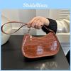 Retro Commuter Quality Single Shoulder Bag Female 2023 New Fashion Underarm Bag Street Trend Crocodile Pattern Women's Bag