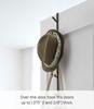 Yamazaki Smart Door Hanger, Long, Black, Approx. W1.5 X D9 X H54cm, Hat Hanger, Bag Storage, Door Hook, 7646