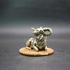 Brass Antelope Goat Ornament Antique Pure Copper Study Paperweight Ruler Tea Pet Small Desktop Ornament