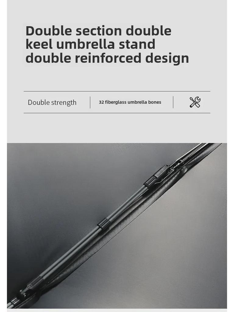 Schwarzer automatischer Sonnen- und Regenschirm mit 32 Knochen – kompakter Sonnenschirm mit doppeltem Verwendungszweck für Damen, ideales Geschäftsgeschenk