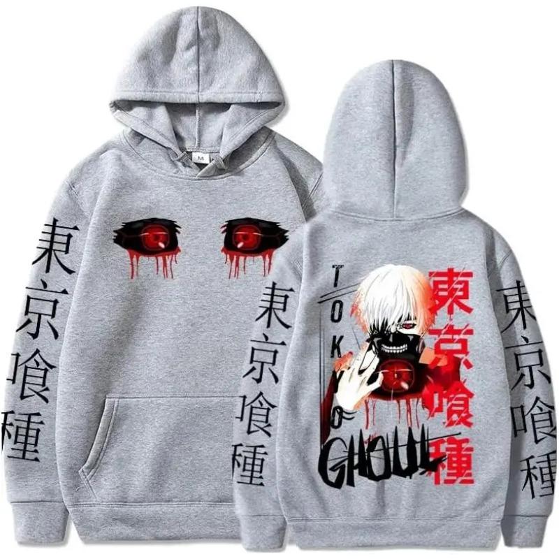 Anime Tokyo Ghoul Hoodie Cool Kaneki Ken Eyes Print Sweatshirt Men Women Casual Oversized Hoodies Harajuku Streetwear