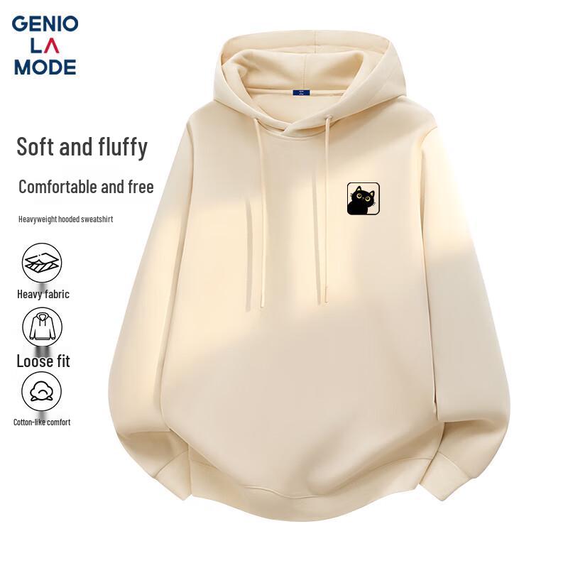 

GENIOLAMODE Men s Cat Elf Print Hoodie 2XL