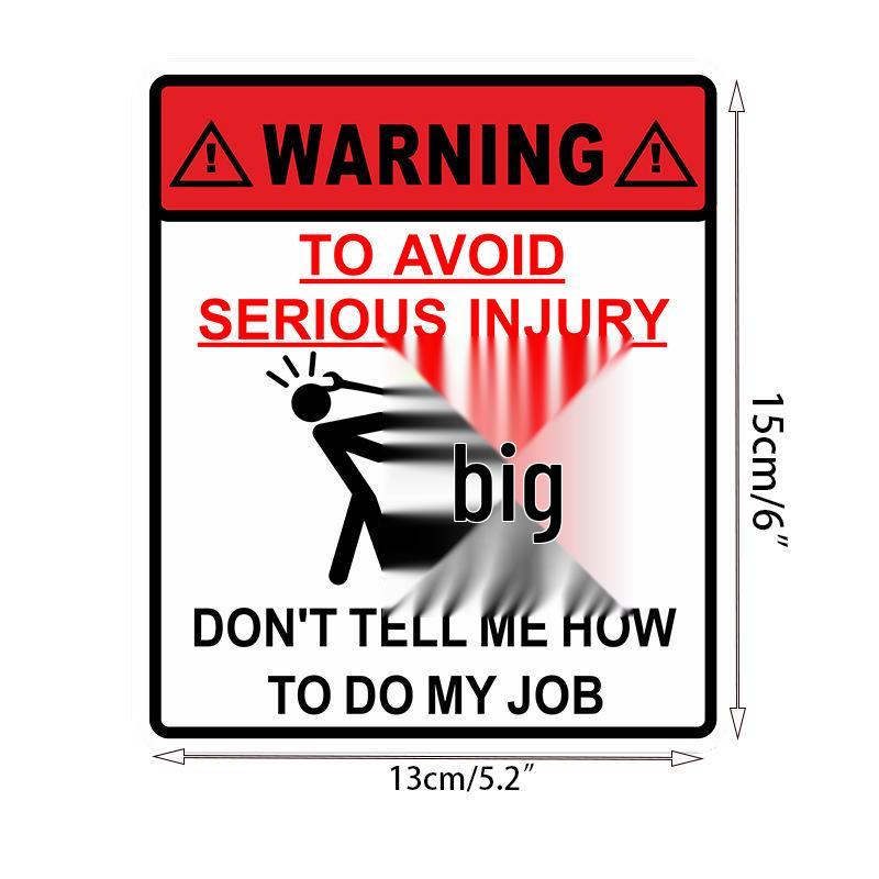 

Предупреждение Палец Указывает Креативная Виниловая Автонаклейка, Самоклеящаяся, Одноразовая красный