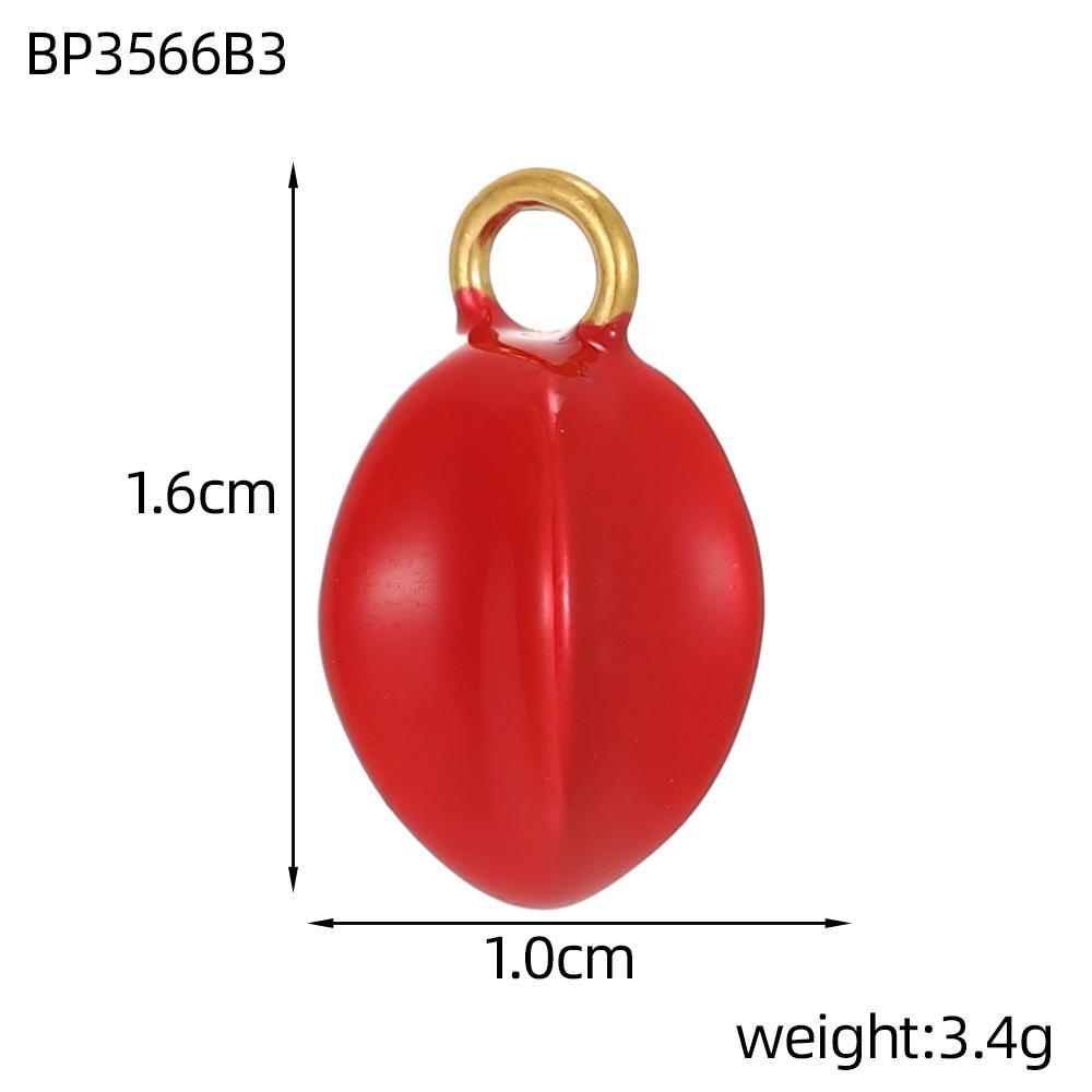 CARLIDANA Fruit Series Charm Enamel Stainless Steel Gold Plated Oil Drop Ice Cream Pendant for DIY Jewelry Necklace Making