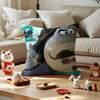 Cartoon TThe Bad Guys  Cushion Cover Silky Short Plush with Invisible Zipper Dustproof Sofa Pillow Cover for Home Decor