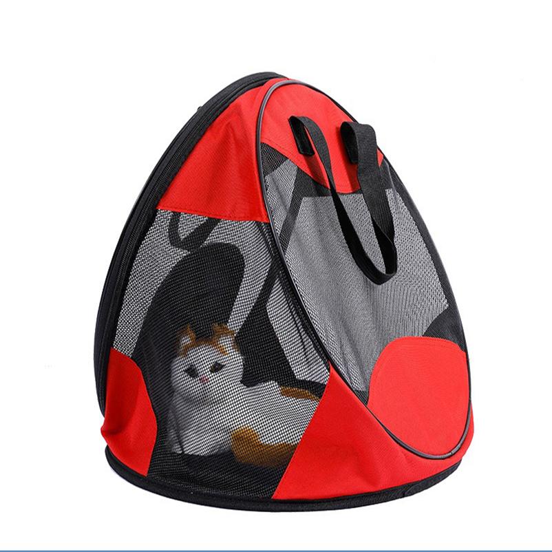 

Portable cat bag Go out portable triangle portable cat breathable folding pet bag Dog bag injection neuter bag красный