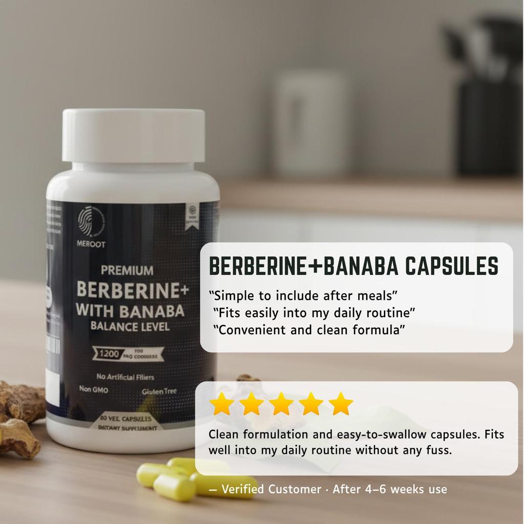 Berberine with Banaba Extract 60 Capsules | Dietary Supplement