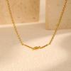 Stainless Steel  Love Knot Pendant Necklaces for Women,18k Gold Plated Minimalist Luxury Wedding Party Jewelry Gift
