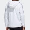 Adidas Neo Logo Print Woven Windproof Training Casual Hooded Jacket Men Outerwear White GJ8764