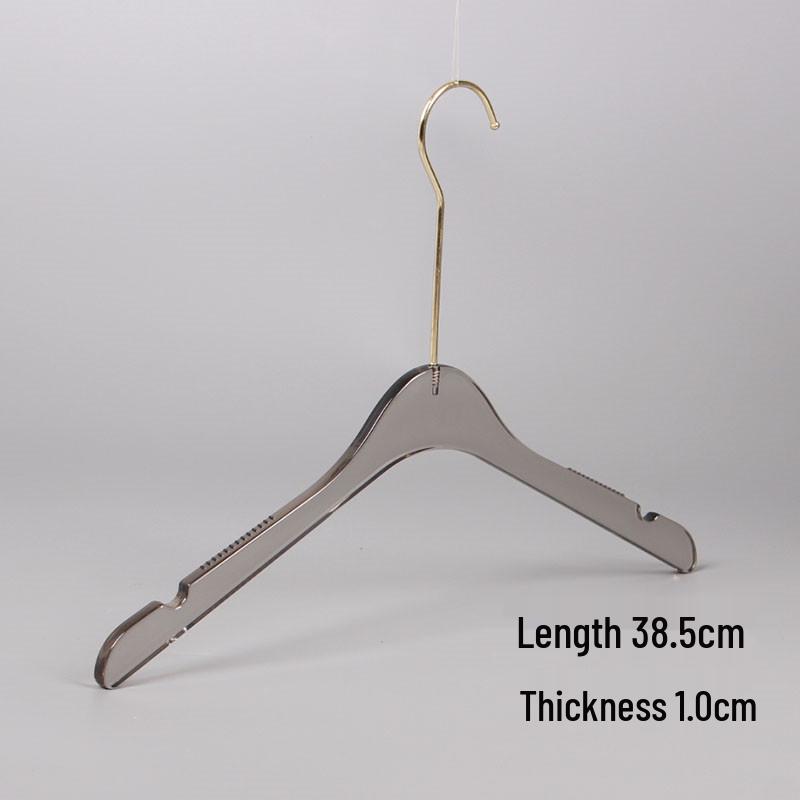 Non-slip Transparent Gray Acrylic Clothes Hanger for Women s, Children s, and Baby Clothing One piece