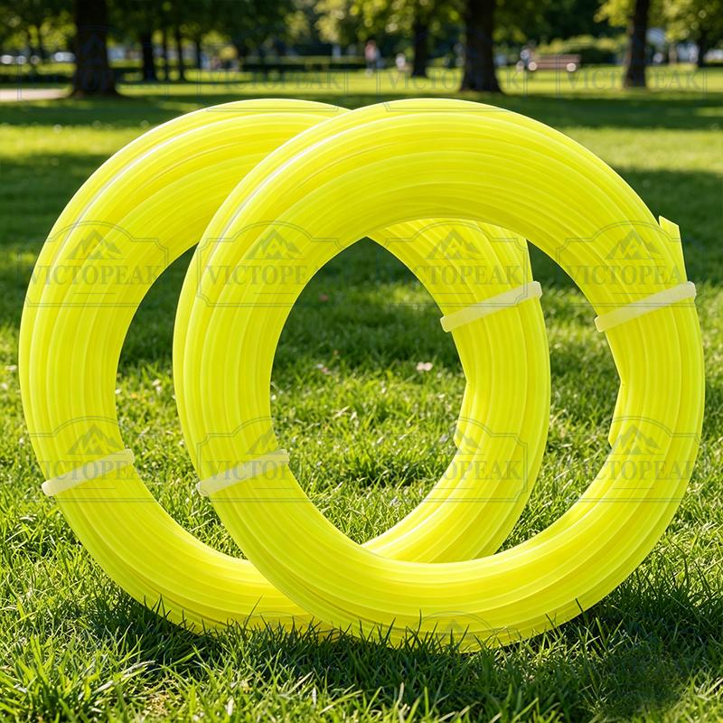 2Pcs Garden Power Tool Accessories Grass Cutter Parts Pentagon Yellow 5m 3.0mm Trimmer Serrated Line Weed Replacement Parts