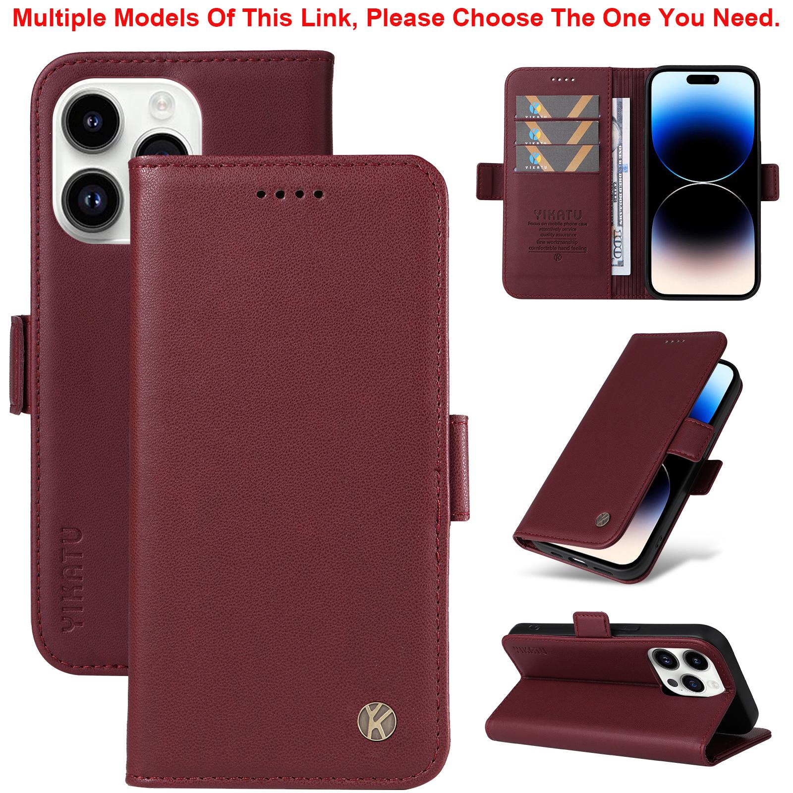 

Magnetic Flip Wallet Leather Case For Samsung Galaxy S20 S22 S24 S25 S30 Ultra S26 Edge S21 FE S23 Plus Kickstand Phone Cover Galaxy S20 Ultra вина червоного кольору