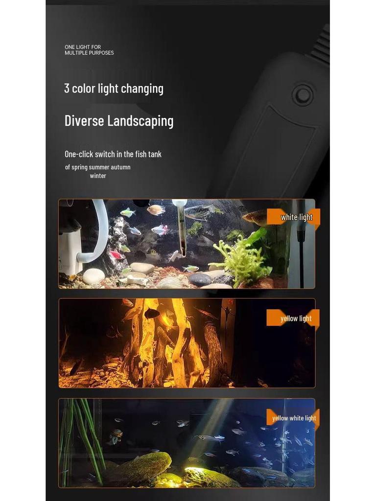 Full Spectrum LED Clip Light for South American Aquariums: Super Bright Spotlight for Aquatic Plant Landscaping