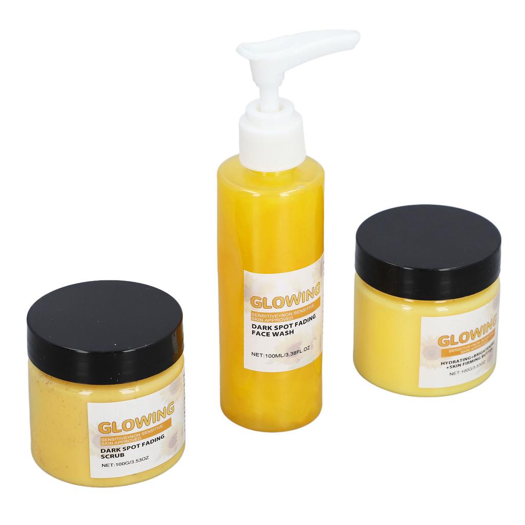3Pcs 1 Set Turmeric Skin Care Set Moisturizing Tightening Nourishing Face Care Set for Women Gift