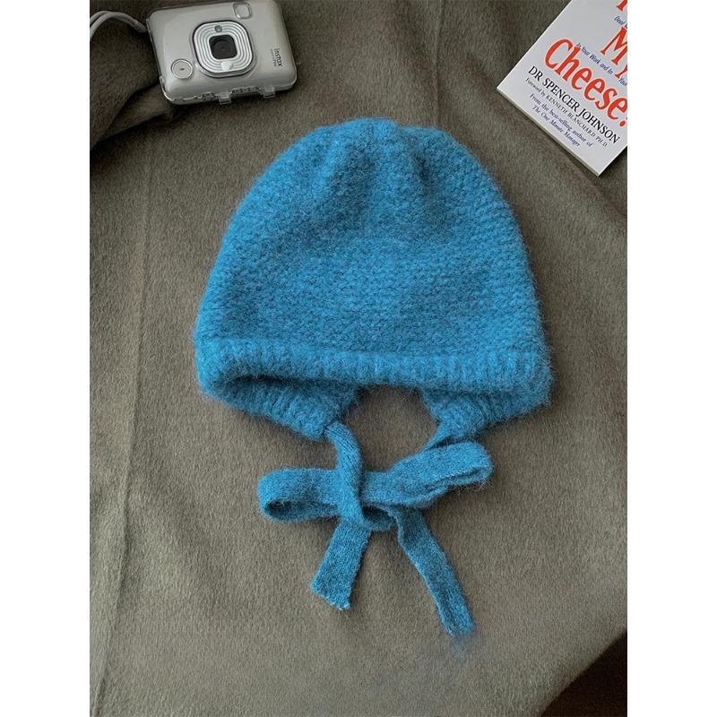 

Balaclava Plush Lei Feng Hat Autumn and Winter Trendy Warm Hat Warm Ear Protection Knitted Hat Women one size