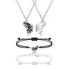 Adjustable Cross-Woven Butterfly Bracelet for Couples & Best Friends - Versatile Sweet Style Hand Jewelry