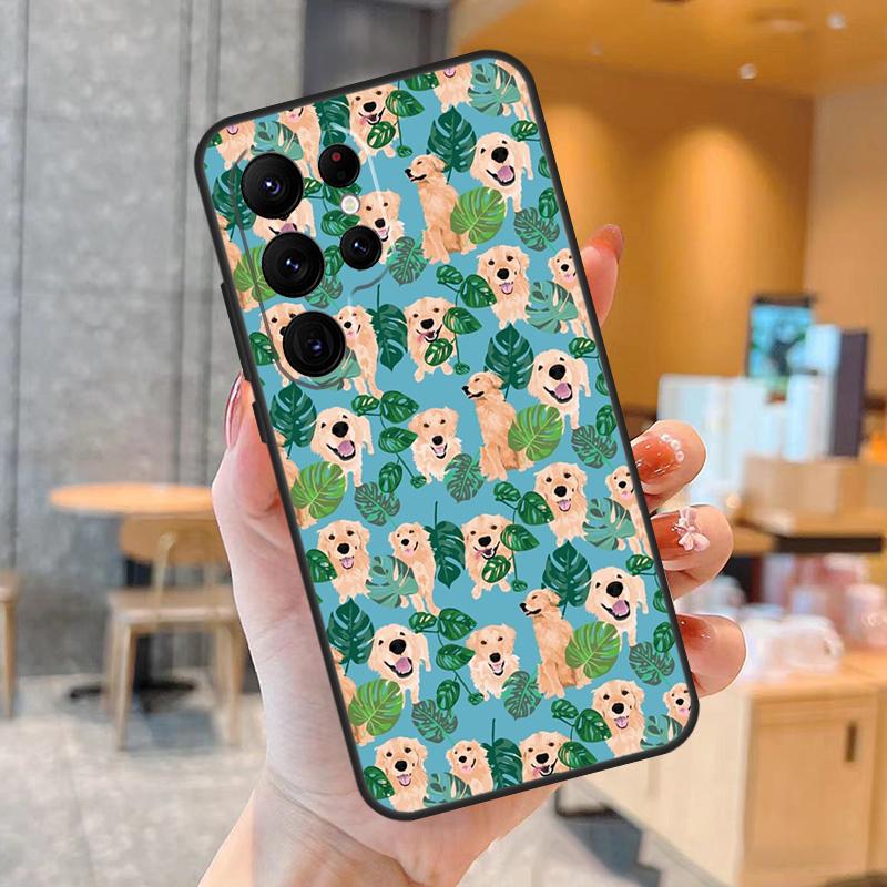 Golden Retriever Dog Phone Case For Samsung Galaxy S25 S24 S23 S21 S20 S22 Ultra S9 S10 Plus S25 FE Back Cover