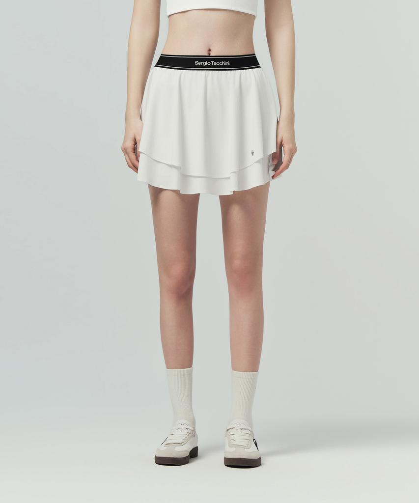 SERGIO TACCHINI W Flying Layered Skirt (White)