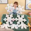 White Couch Stuffed Plush Cushion PP Cotton Snowflake Pillows  Living Room Sofa