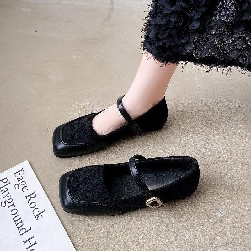 Spring Autumn Elegant Mary Janes Shoes Women Tabi Lolita Shoes Buckle Strap Shallow Ladies Ballet Flat Shoes Women's Loafers