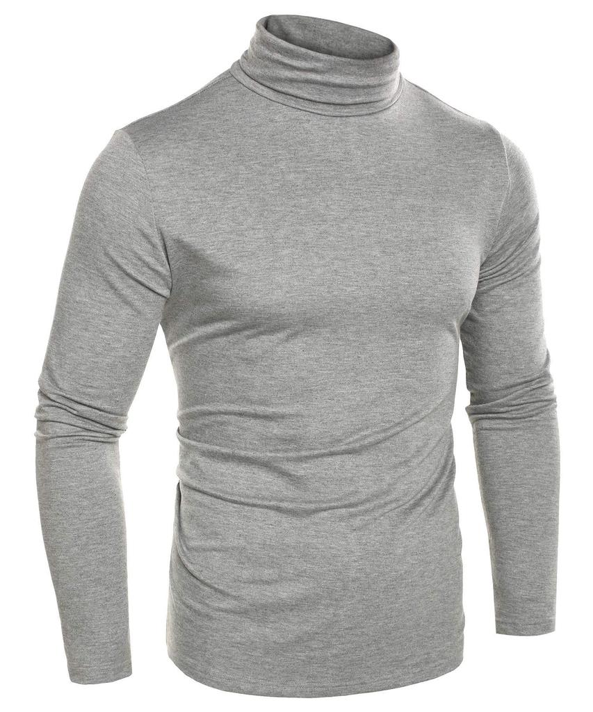 Herren Herbst- und Winter-T-Shirt Einfarbig Langärmeliges Herren-T-Shirt Herren-T-Shirt