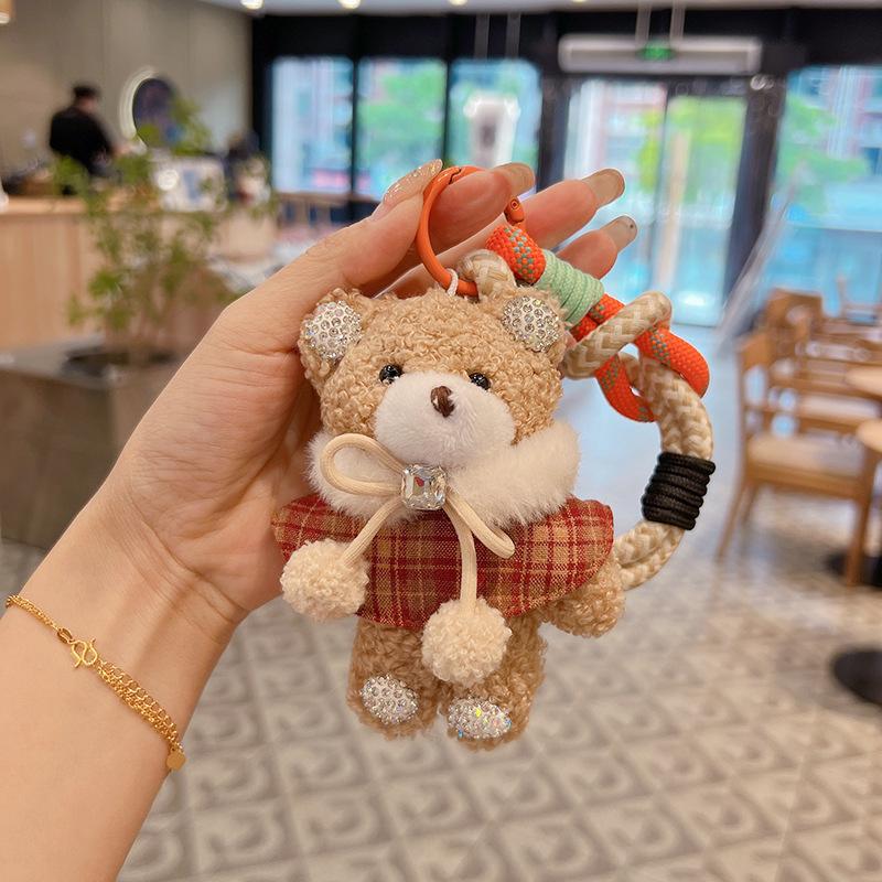 Shawl Terry Bear Keychain Cute Cute Doll Bag Pendant Cute Doll Finished Pendant Female