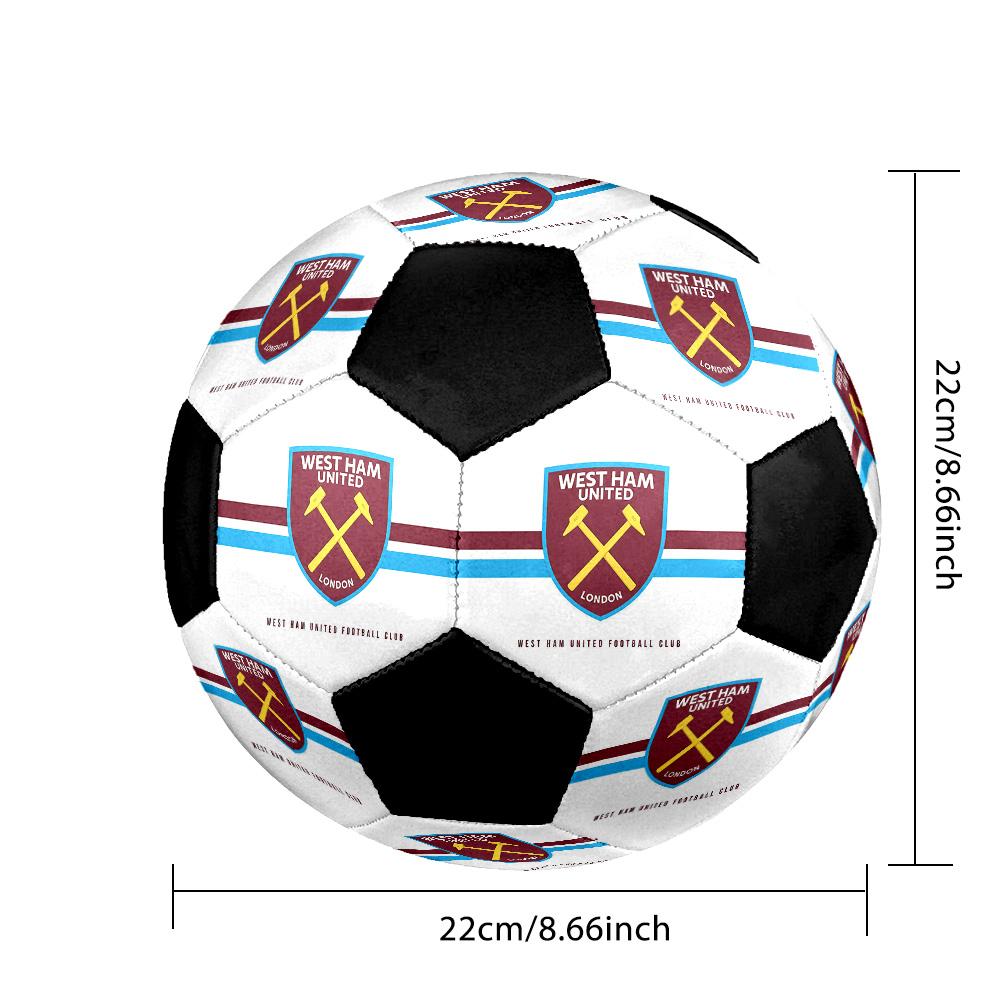 West Ham United F.C Soccer Ball Colorful All Ages Machine Stitched PVC Competition Ready Durable High-Bounce.SIZE5