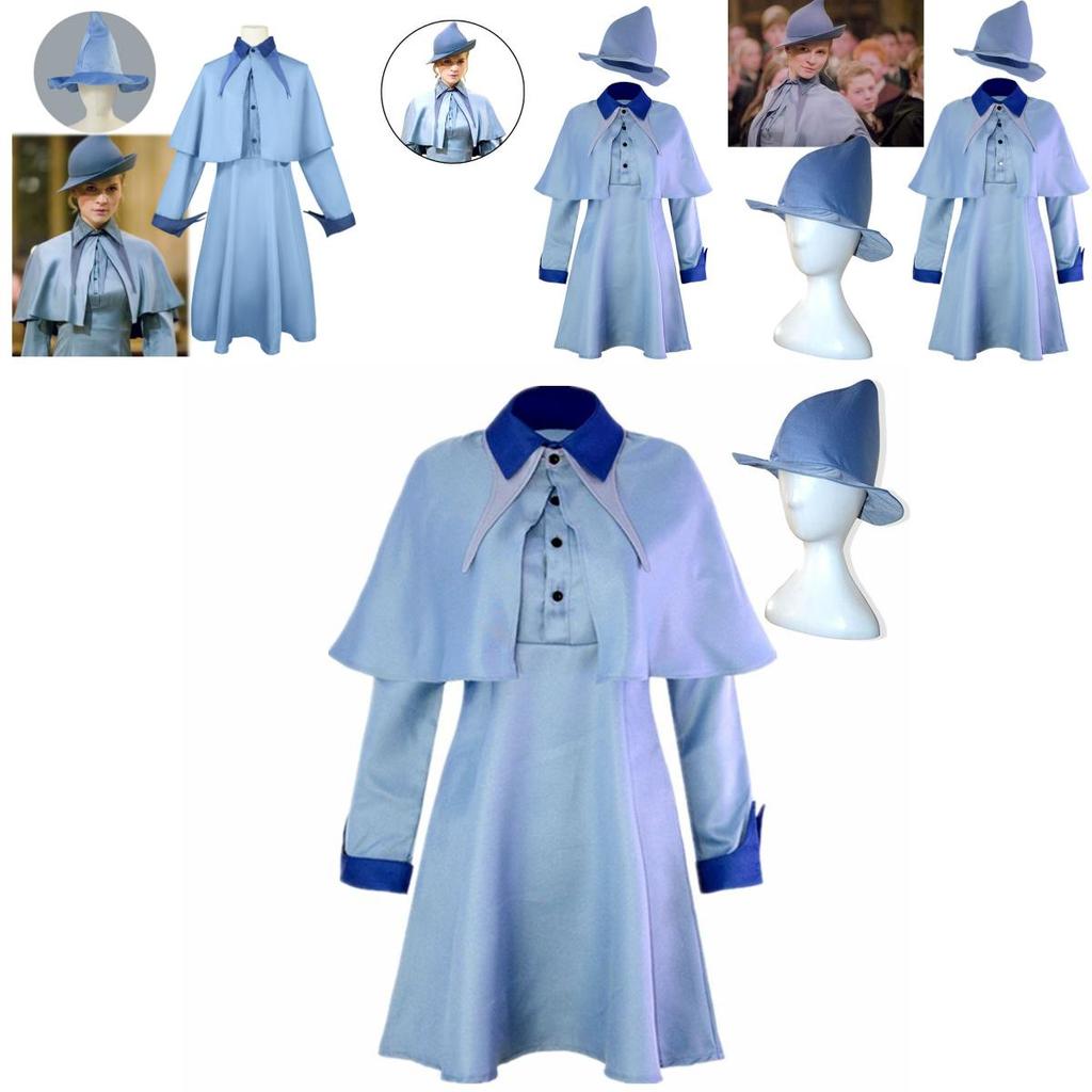 Harry Potter Beauxbatons School Uniform Fleur Delacour Costume Set For Cosplay